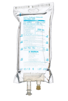 Sodium Chloride Injections, 0.9%, 250mL, EXCEL® Container